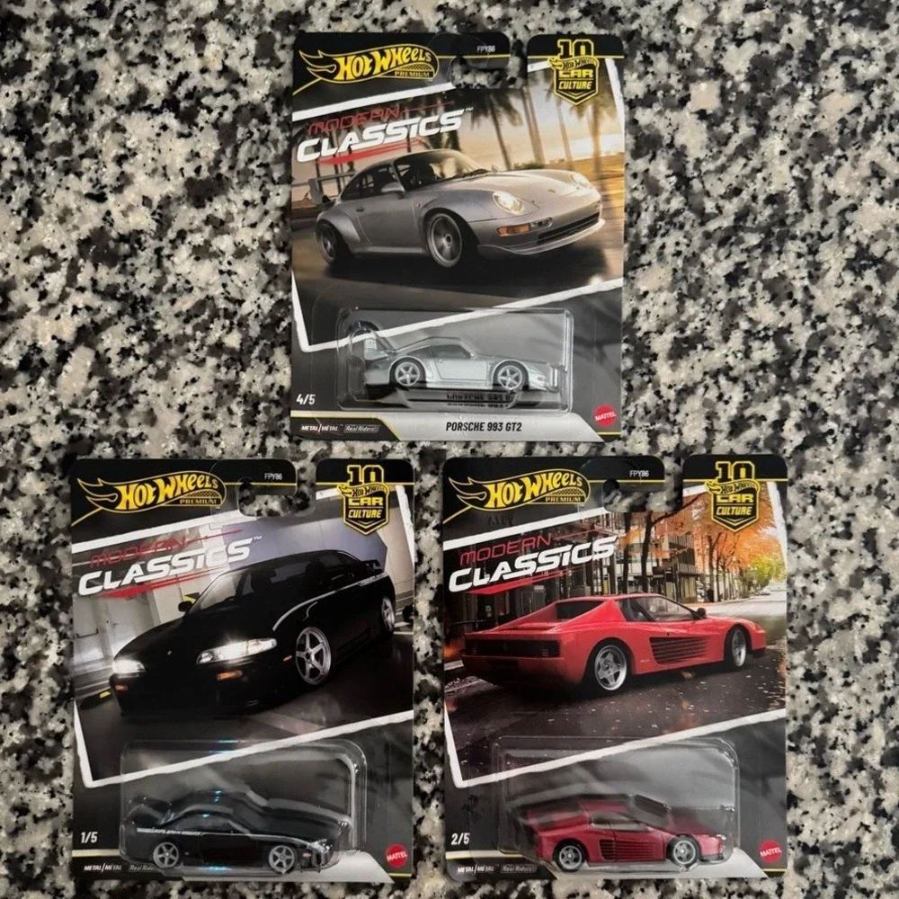Hotwheels Modern Classics FERRARI TESTAROSSA , NISMO S14, PORSCHE GT2 LOT 3
